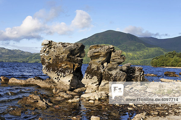 Rock formations at the Loch Lein  Killarney National Park  Ireland