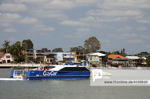 Brisbane River and ferry  Queensland  Australia