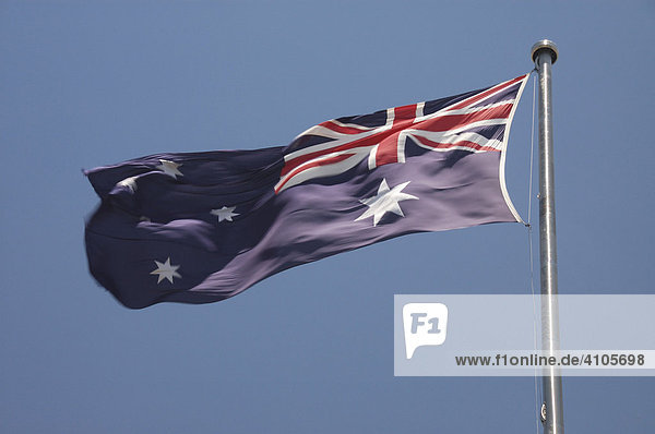 Flag on the Australian Parliament  Canberra  ACT  Australia