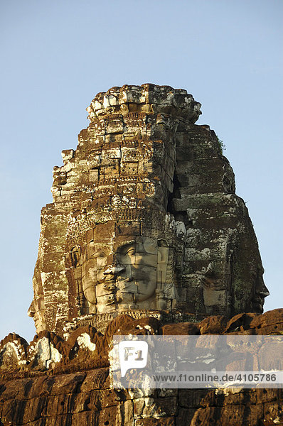 Gesicht von Jayavarman VII  Bayon Tempel  Angkor Wat  Siem Reap  Kambodscha