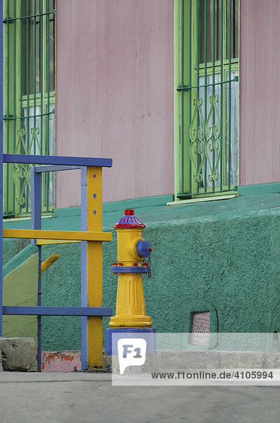 Colorful hydrant  Valparaiso  Chile  South America