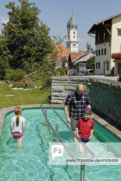 Small pool  Nesselwang  East Allgaeu  Swabia  Bavaria  Germany  Europe