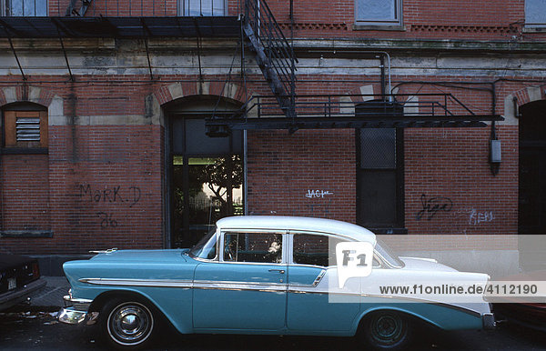 Fünfzigerjahre Auto  North End  Boston  Massachusetts  USA