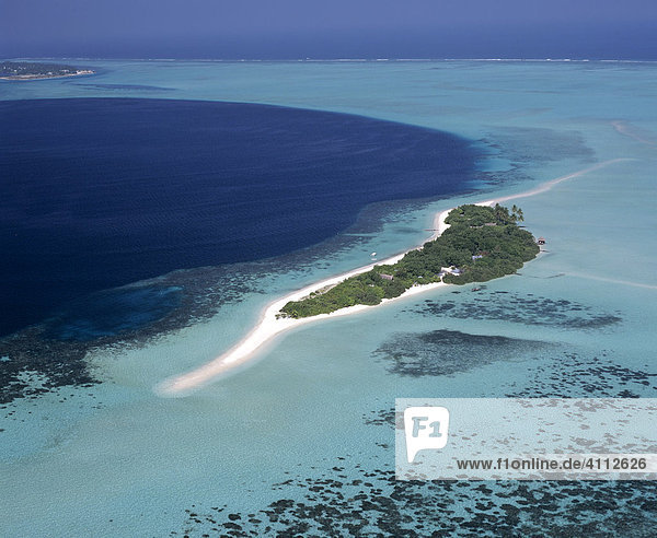 Cocoa Island  aerial photograph  South Male Atoll  Maldives  Indian Ocean