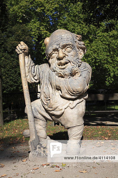 Dwarf figure in the Mirabell garden (Garden of Dwarves) Salzburg Austria