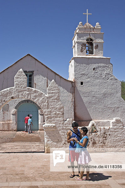 Kirche von San Pedro de Atacama  Atacama-Wüste  nördliches Chile  Südamerika