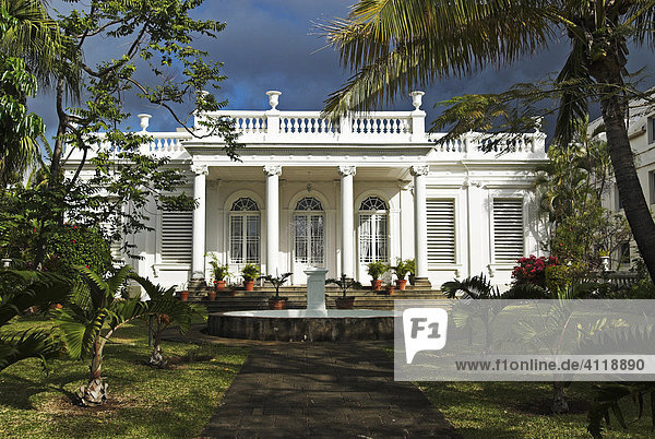 Colonial architecture in the capital St. Denis  La Reunion Island  France  Africa