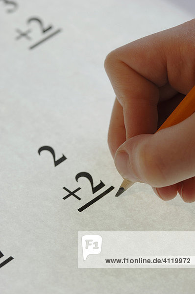 Working on a mathematics problem