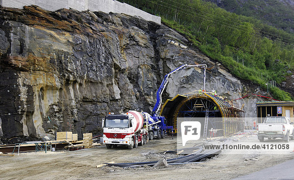 Tunnelbaustelle  Rogaland  Norwegen  Skandinavien  Europa