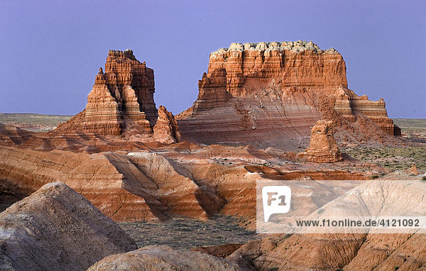 Sandsteinformationen  Badlands im Goblin Valley State Park  Utah  USA