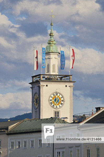 Turm des alten Rathauses Stadt Salzburg  Österreich  Europa