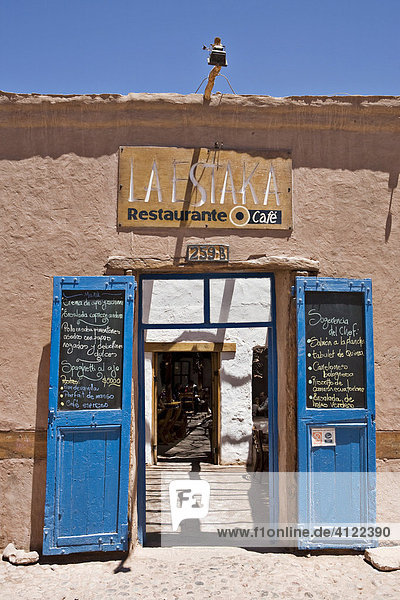 Restaurant  San Pedro de Atacama  Región de Antofagasta  Chile  Südamerika