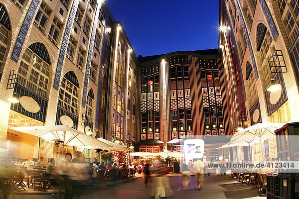 Hackescher Markt at night  Berlin  Germany