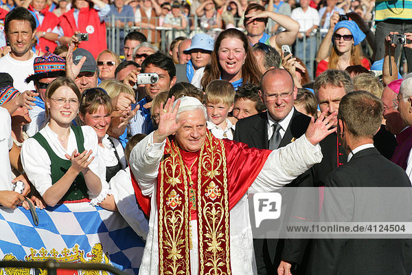 Papal visit of Benedikt XVI.  Altoetting  Bavaria  Germany