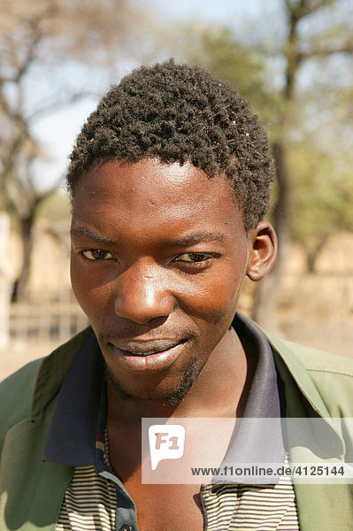 Portrait of a man  Cattlepost Bothatoga  Botswana  Africa