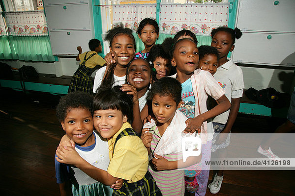 Everyday life at an Ursuline convent and orphanage in Georgetown  Guyana  South America