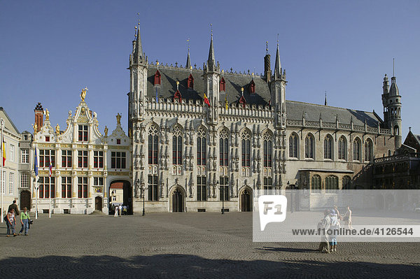 Das Rathaus auf der Burg  Brügge  Flandern  Belgien  Europa