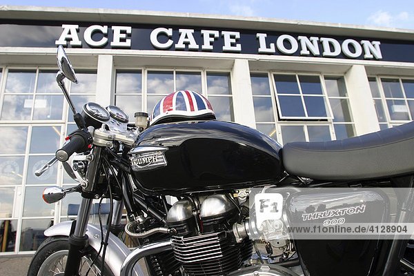 Motorradfahrer Treffpunkt ACE Cafe London  England