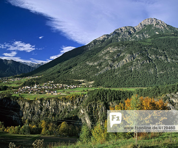 Inntalschlucht bei Karres  Tschirgant  Inntal  Tirol  Österreich