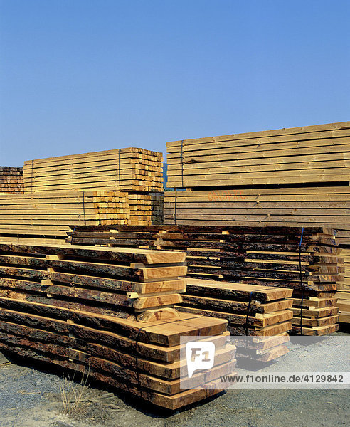 Lumber storage at a sawmill  lumber industry