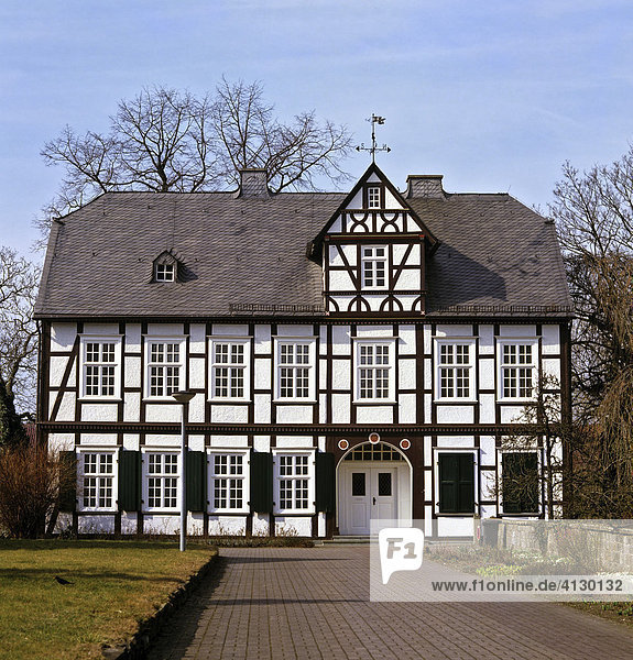Fachwerk-style rectory in Anroechte  North Rhine-Westphalia  Germany  Europe