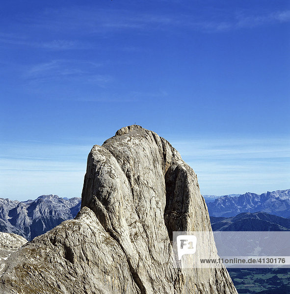 The Torsaeule limestone formation  Hochkoenig Massif  Berchtesgadener Alps  Salzburger Land  Austria  Europe