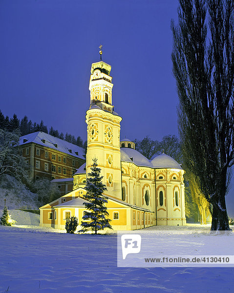 Karlskirche Church near Volder in winter  Innsbruck-Land  Inn valley  Tyrol  Austria