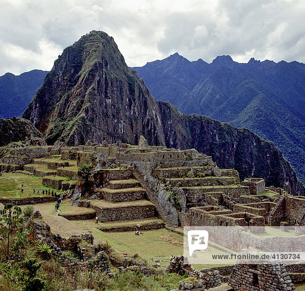 Machu Picchu  alte Inka-Stadt  Ruinen  UNESCO Weltkulturerbe  Peru  Südamerika