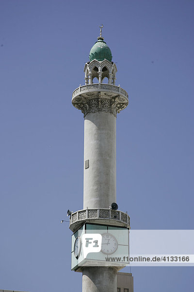 Minarett einer Moschee  Dubai  Vereinigte Arabische Emirate
