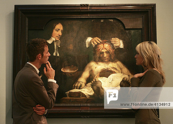 NLD  Niederlande  Amsterdam : Amsterdams Historisch Museum. Rembrandt Gemälde Die Anatomievorlesung des Dr. Jan Deijman von 1656