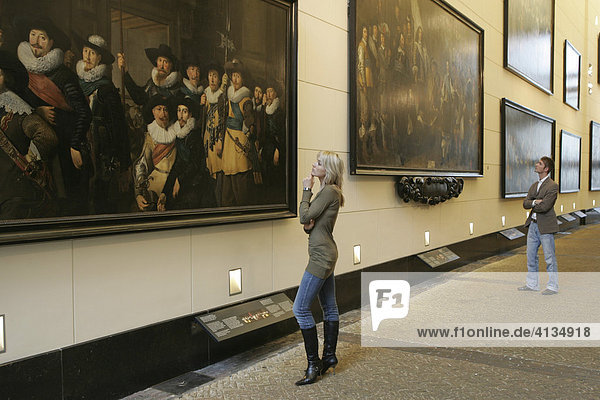 NLD  Niederlande  Amsterdam : Amsterdams Historisch Museum. Grosse Gemälde in der Schuttersgalerij