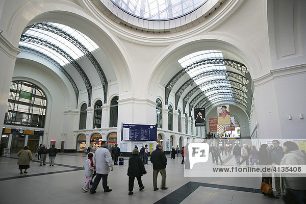 The renovated main station  Dresden  Saxony  Germany