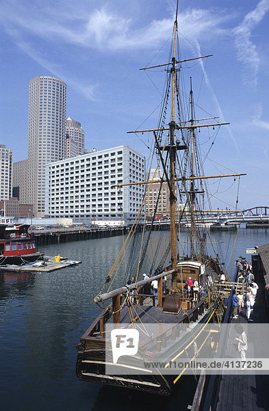 Boston Tea Party Ship and Museum  Boston  Massachusetts  USA  United States of America