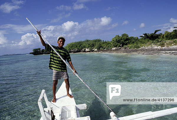 Outrigger boat Island Hopping Tour Cebu Island Philippines
