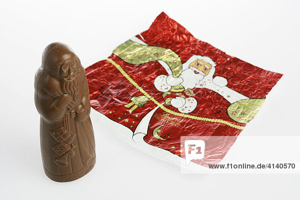 Schokoladennikolaus  Weihnachtsmänner aus Schokolade