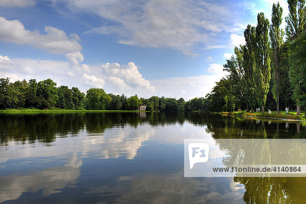 Lake  Gartenreich Dessau-Woerlitz  Dessau-Woerlitz Garden Realm  UNESCO World Heritage Site  Dessau  Saxony-Anhalt  Germany