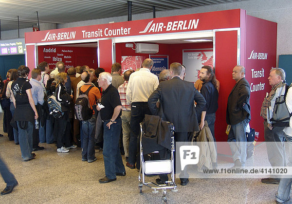 Air Berlin Transit Counter  Palma de Majorca International Airport  PMI  Palma de Majorca  Spain