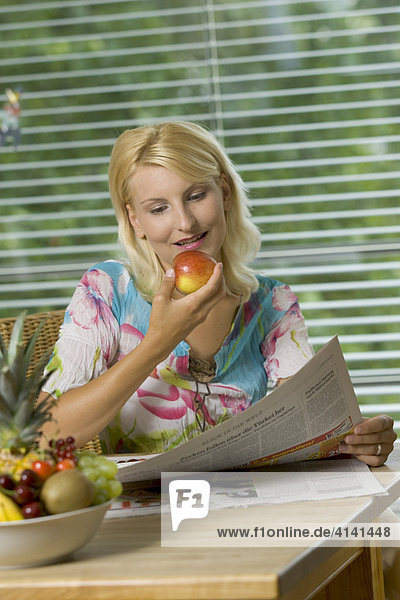 Young woman with fruit