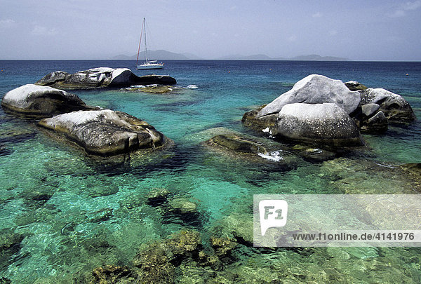 The Baths auf der Insel Virgin Gorda  Britische Jungferninseln  British Virgin Islands  kleinen Antillen  Karibik
