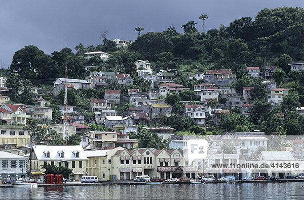 GRD  Grenada: the skyline of St. George's  the capital of Grenada.