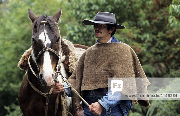 CHL  Chile  Patagonia: a Chilean cowboy  a gaucho.