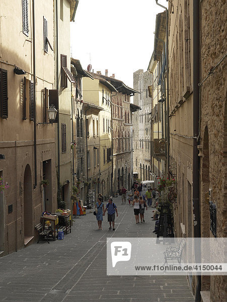 Street scene in Massa Marittima  Grosseto Province  Italy