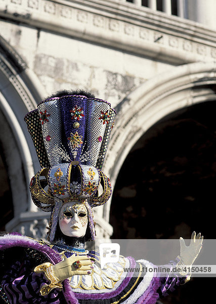 Lila Maske Karneval Venedig Italien
