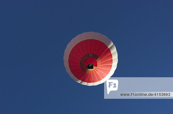Heißluftballon vor einem blauen Himmel  Hamburg  Deutschland