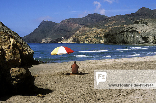 Sandstrand  Playa de Monsul  Cabo de Gata  Almeria  Andalusien  Spanien