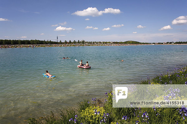 Riemer See  BUGA-See  swimming lake  Riemer Park  Riem  Munich  Bavaria  Germany  Europe