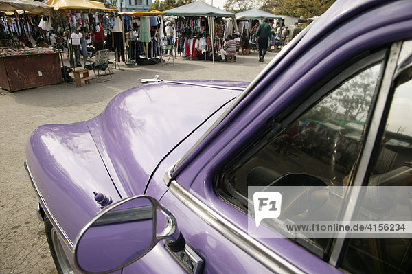American vintage car in Havana  Cuba  Caribbean
