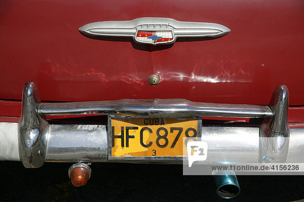 American vintage car  Malecon  Havana  Cuba  Caribbean