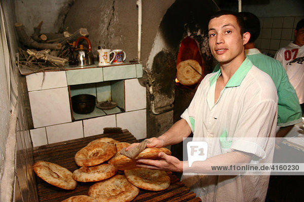 Uzbek bakery  flat cake  Uzbekistan