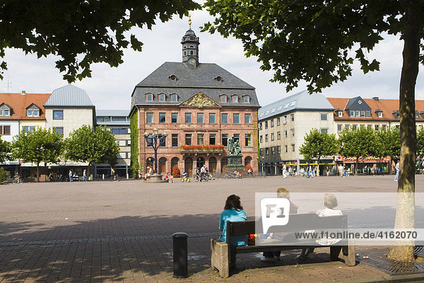 Das Neustädter Rathaus auf dem Marktplatz in Hanau  Hessen  Deutschland.